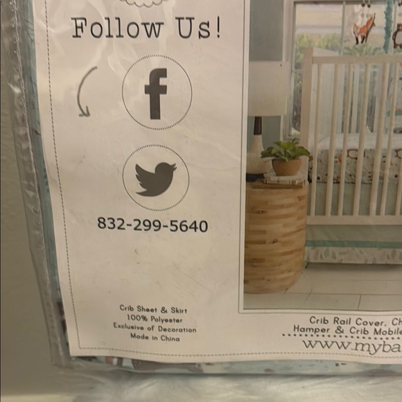 My Baby Dam Forest Friends Crib Bedding Set - Picture 3 of 3